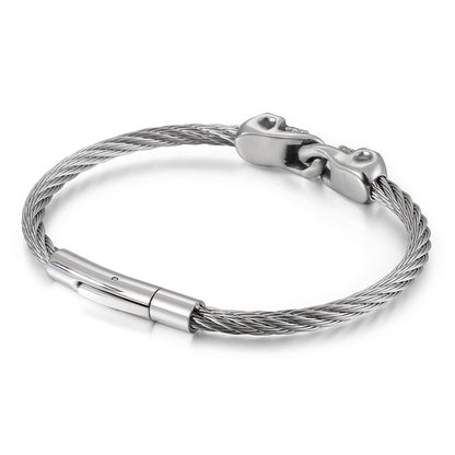 Skull Steel Wire Rope Bracelet