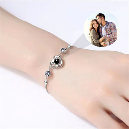 Heart Shaped/Sphere Photo Projection Bracelet