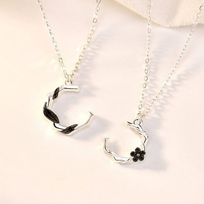 Sterling Silver “Childhood Sweetheart” Couple Necklace