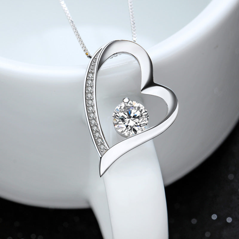 Collier pendentif coeur Forever Love en argent