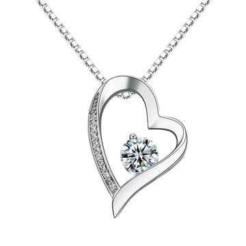 Collier pendentif coeur Forever Love en argent