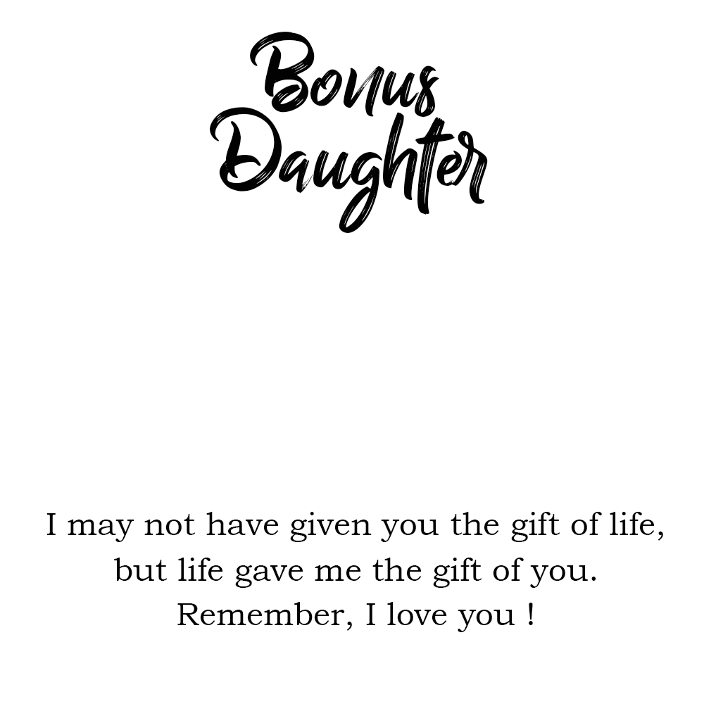 To Daughter Message Card