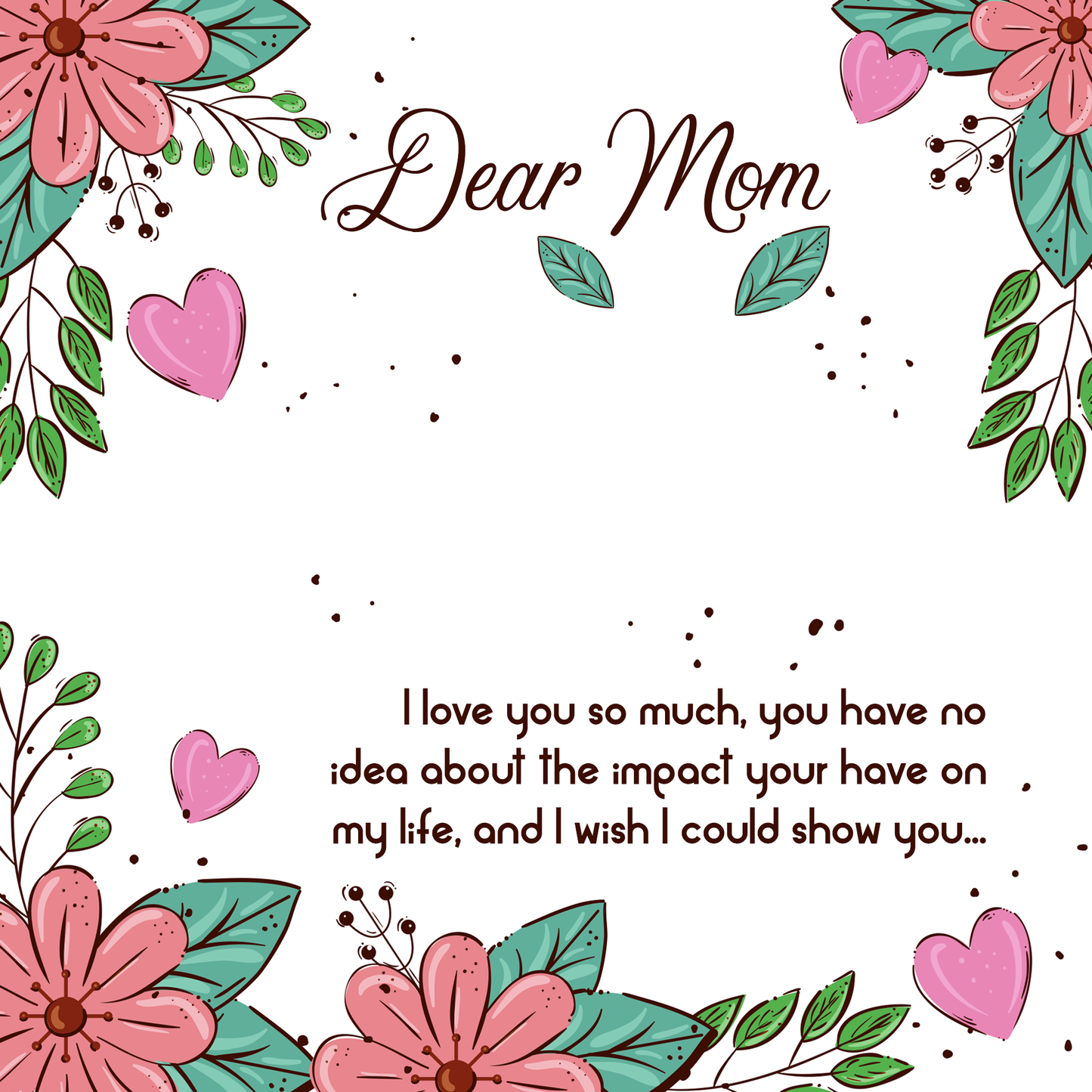 To Mother Message Card