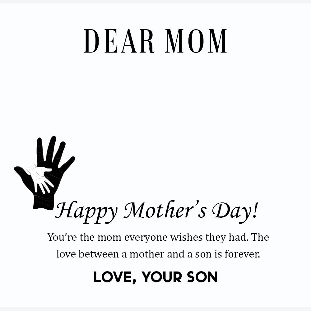 To Mother Message Card