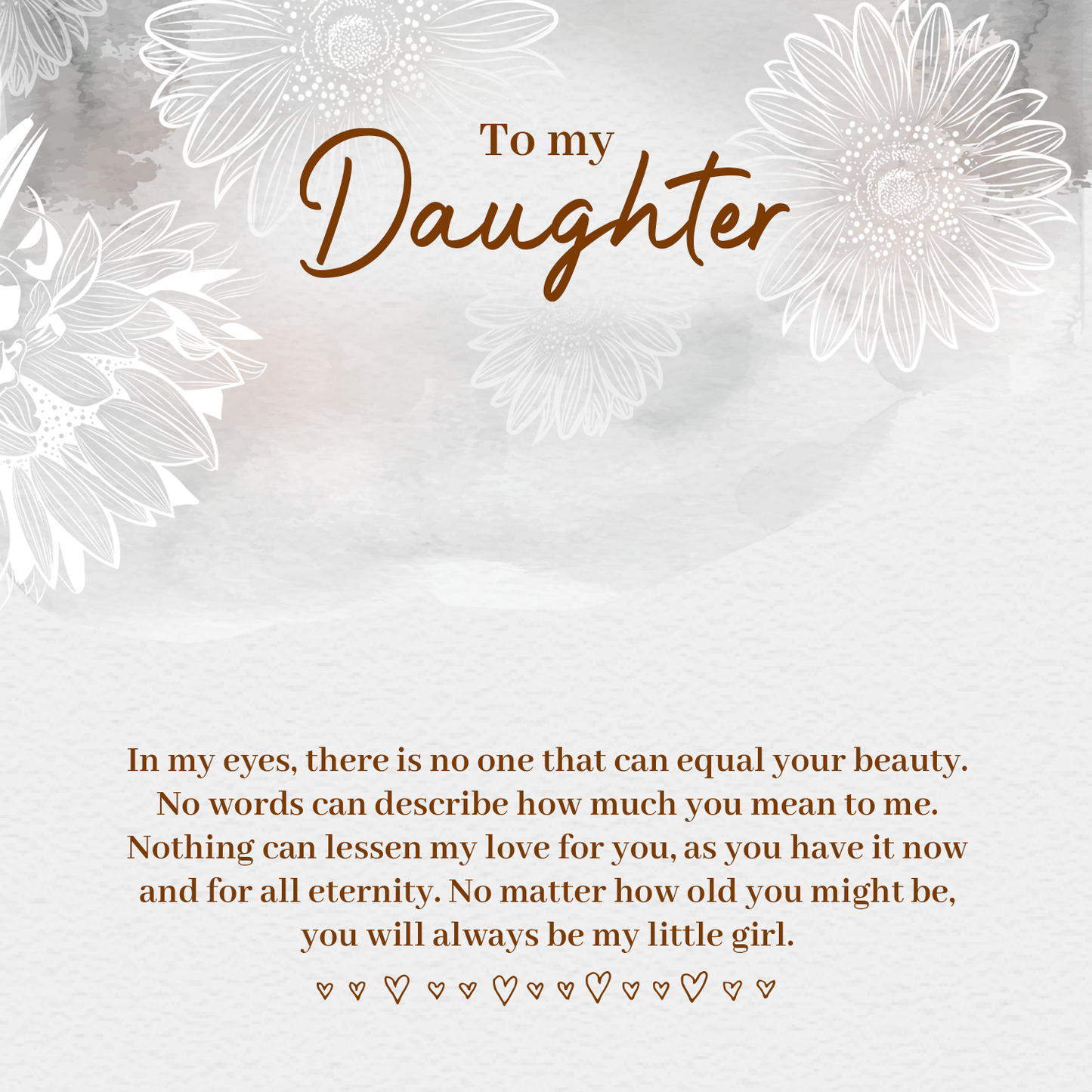 To Daughter Message Card