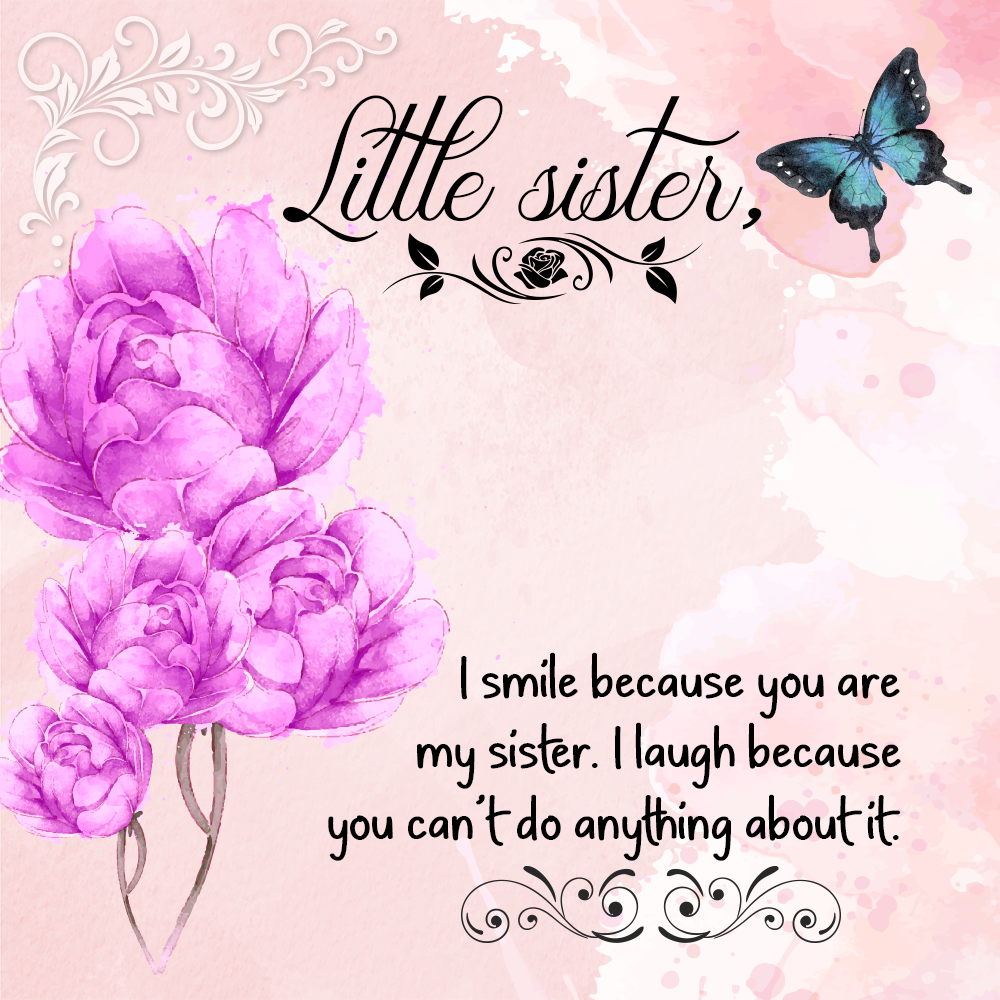 To Sister Message Card