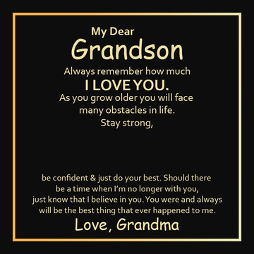 To Grandson Message Card