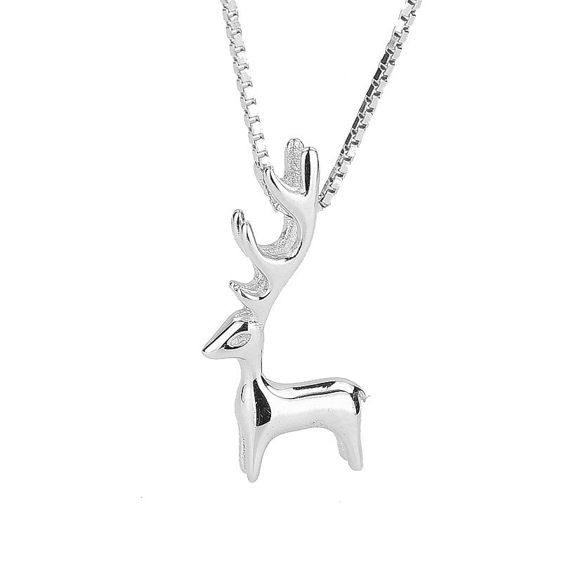 3D Christmas moose pendant necklace