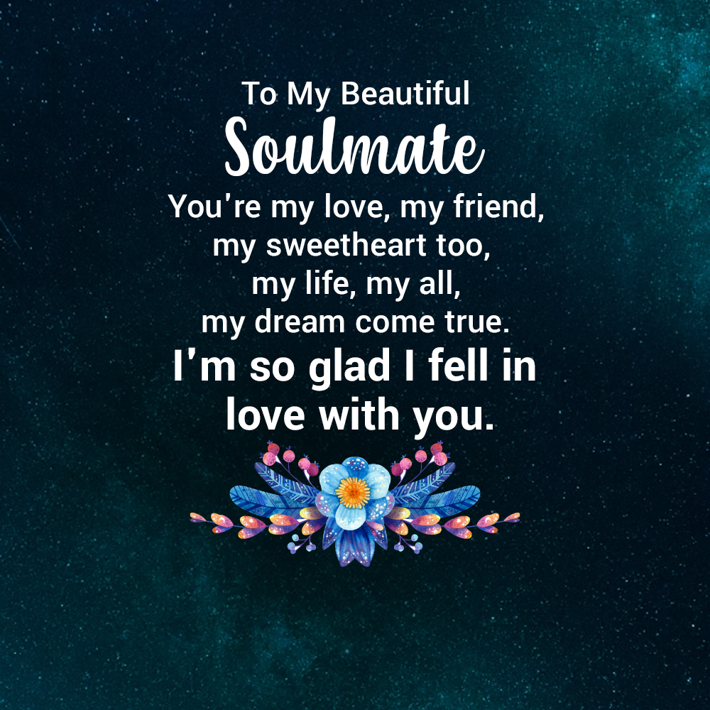 To Soulmate Message Card