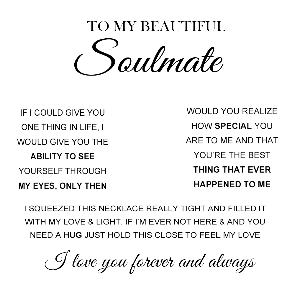 To Soulmate Message Card