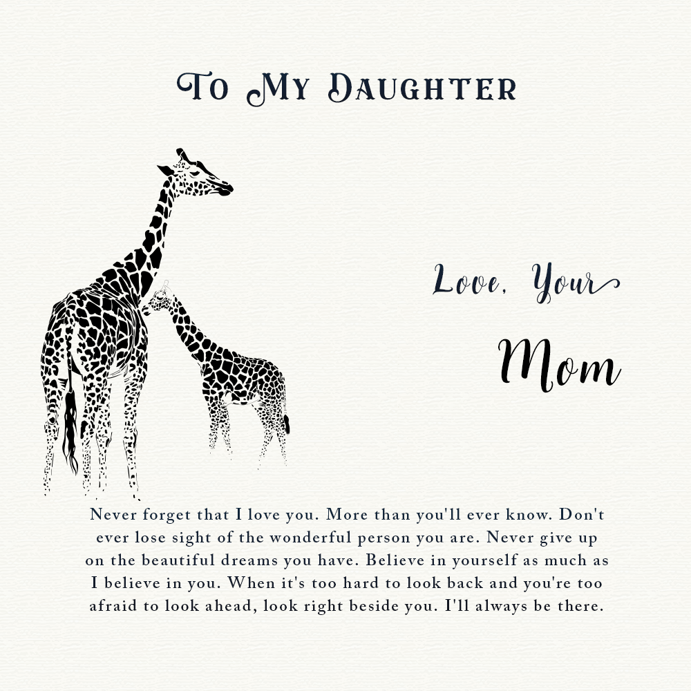 To Daughter Message Card