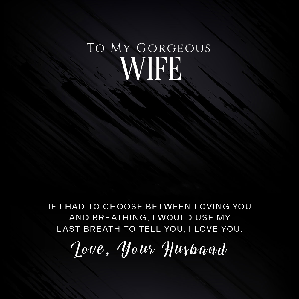 To Wife Message Card