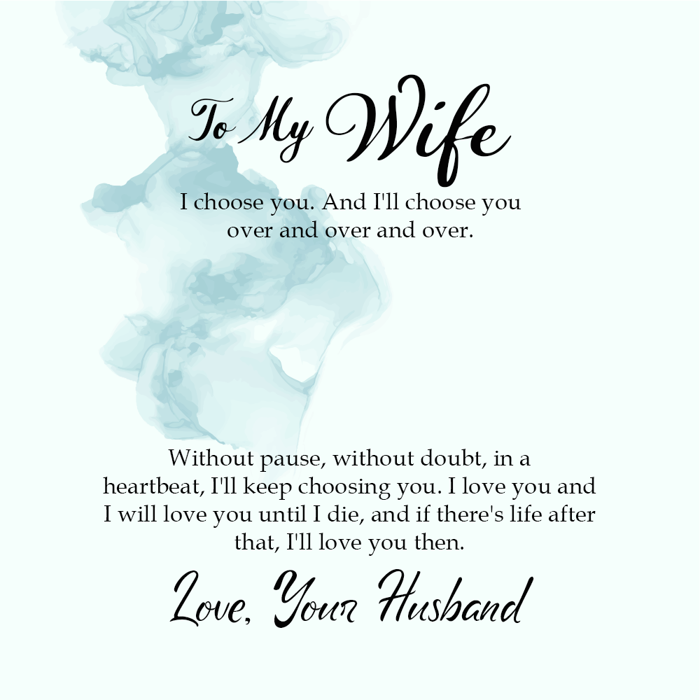 To Wife Message Card