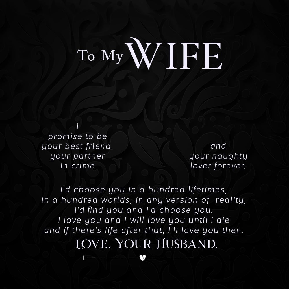 To Wife Message Card