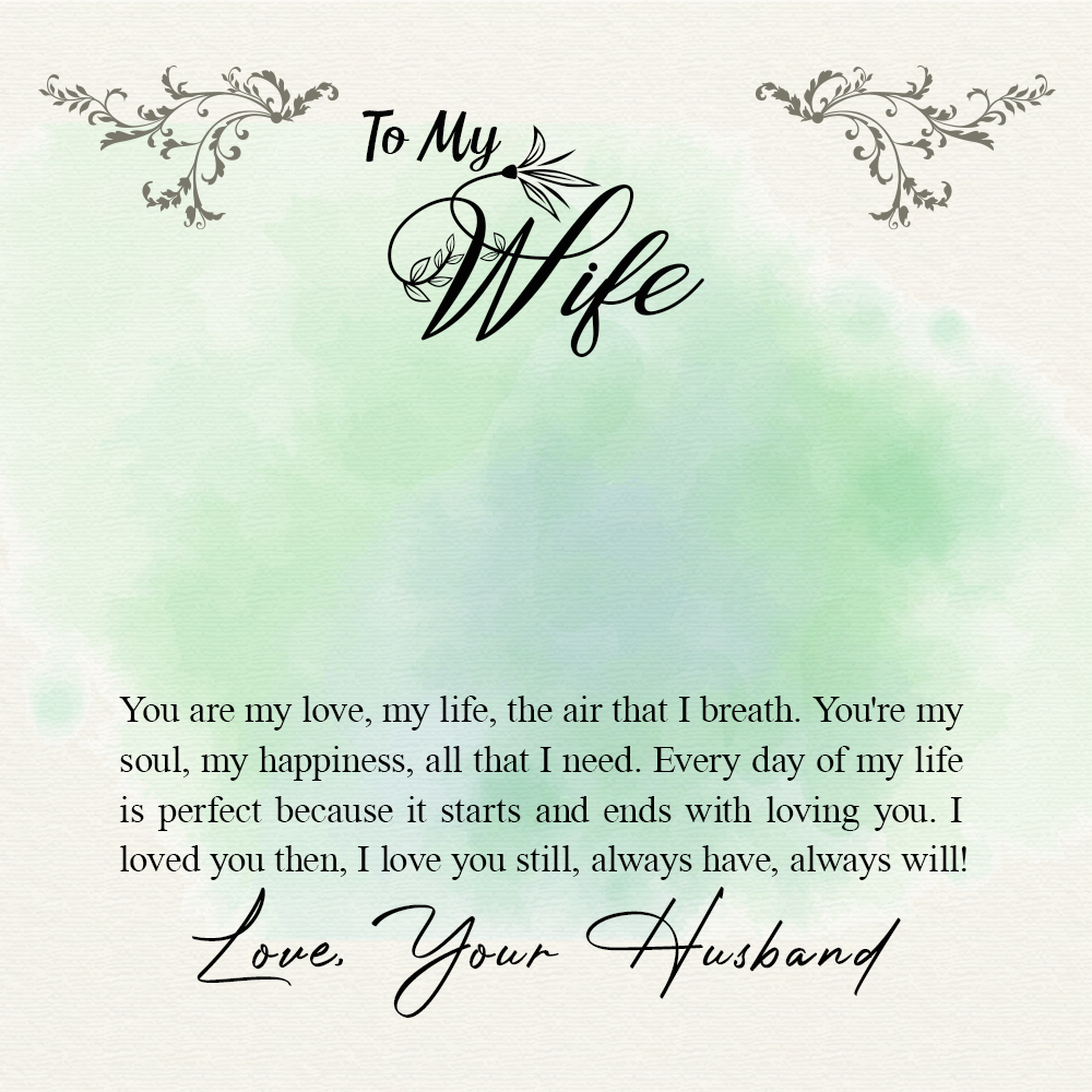 To Wife Message Card