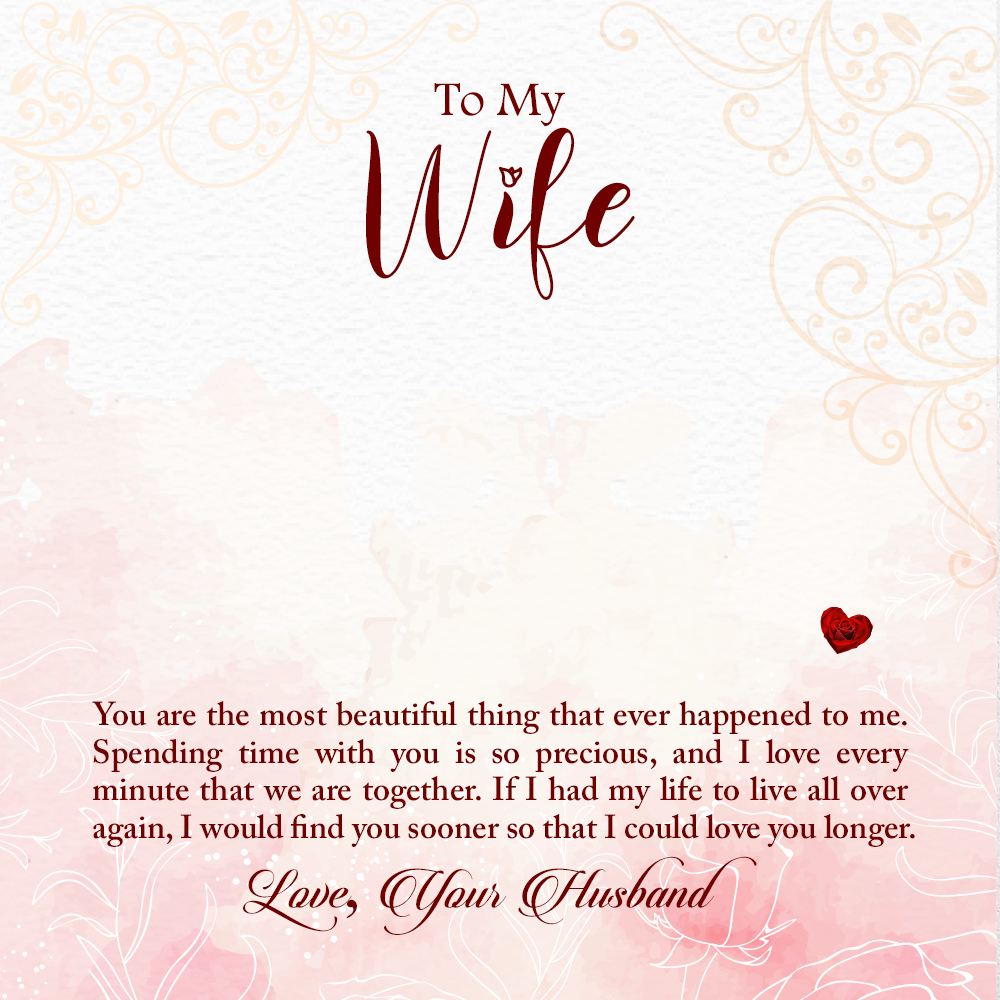 To Wife Message Card