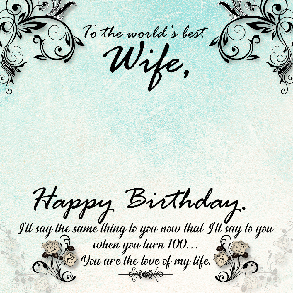 To Wife Message Card