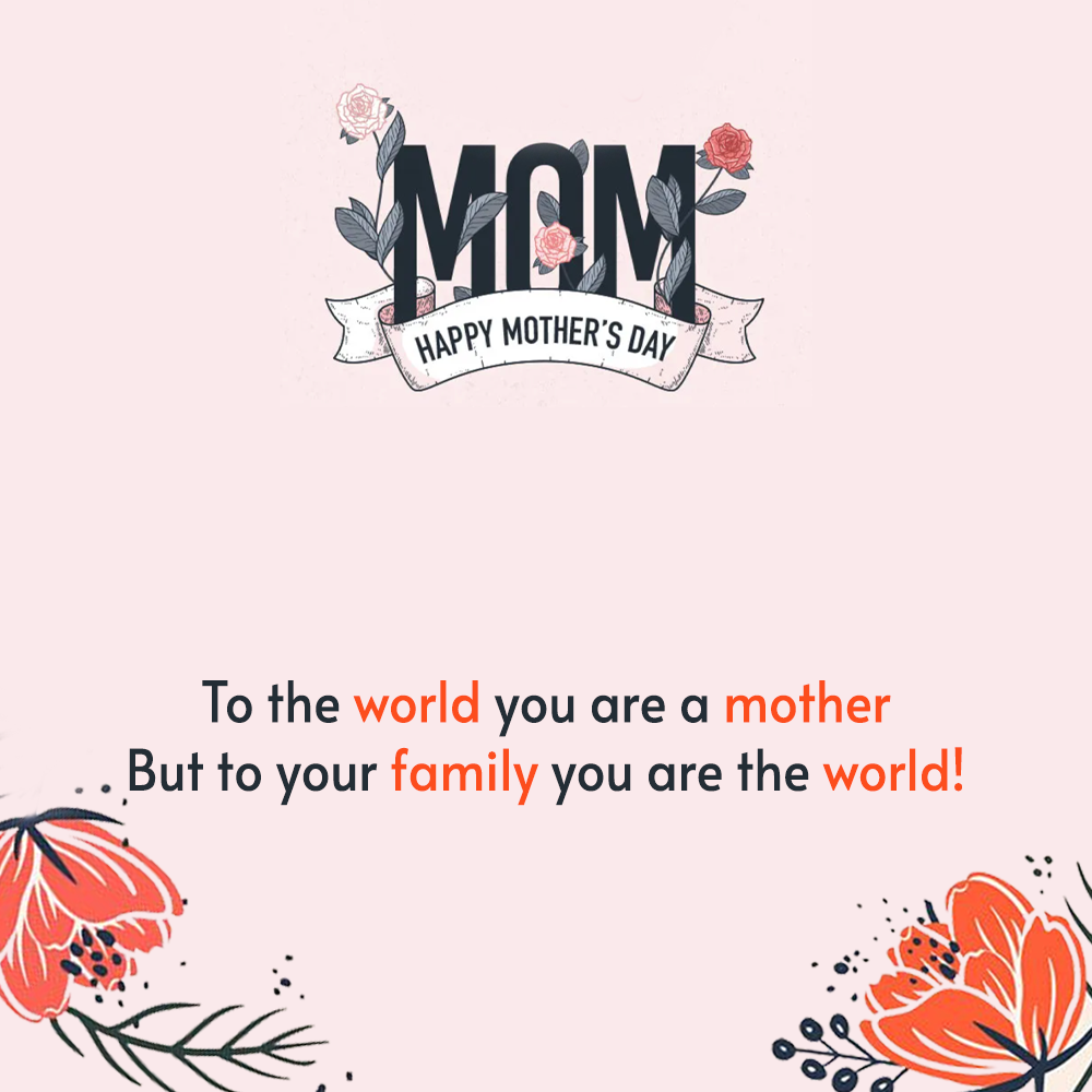 To Mother Message Card