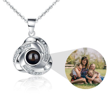 Personalized Projection Photo Necklace - Spin - Record My Love