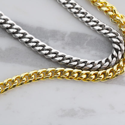 Custom Cuban link Chain Gift Set For Son