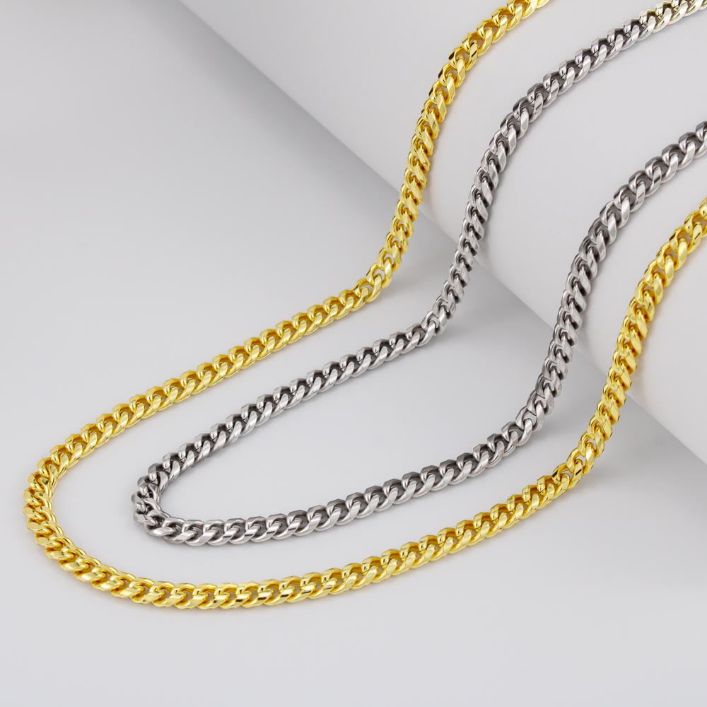 Custom Cuban link Chain Gift Set For Son