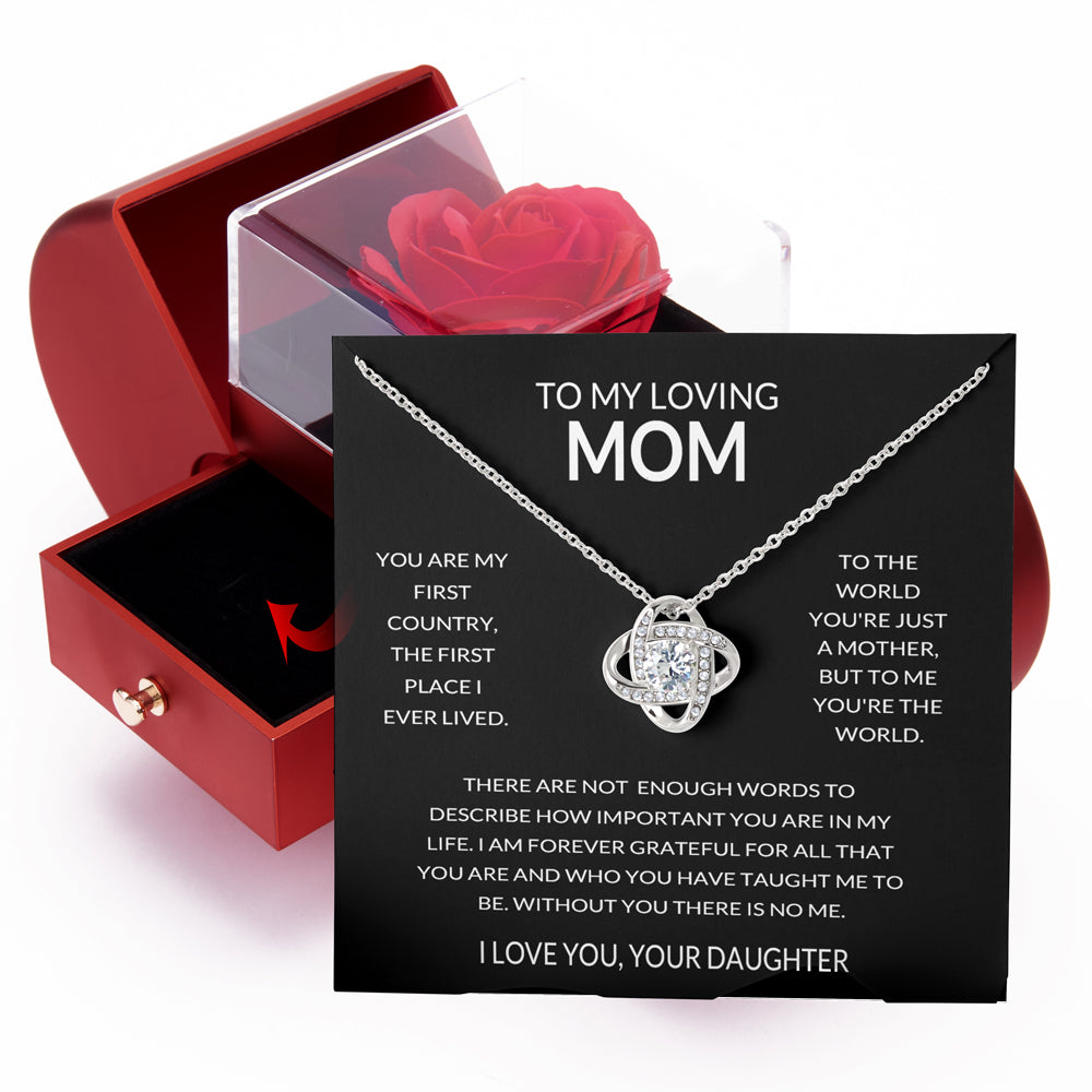 Love Knot Necklace Gift set for Mom