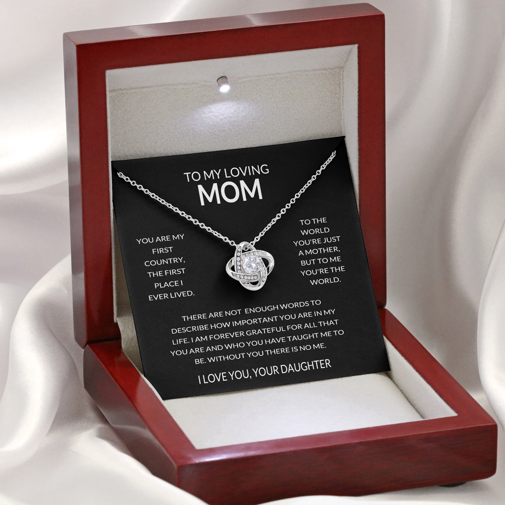 Love Knot Necklace Gift set for Mom