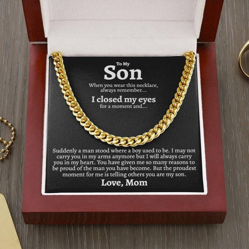 Personalized love necklace for man - Record My Love