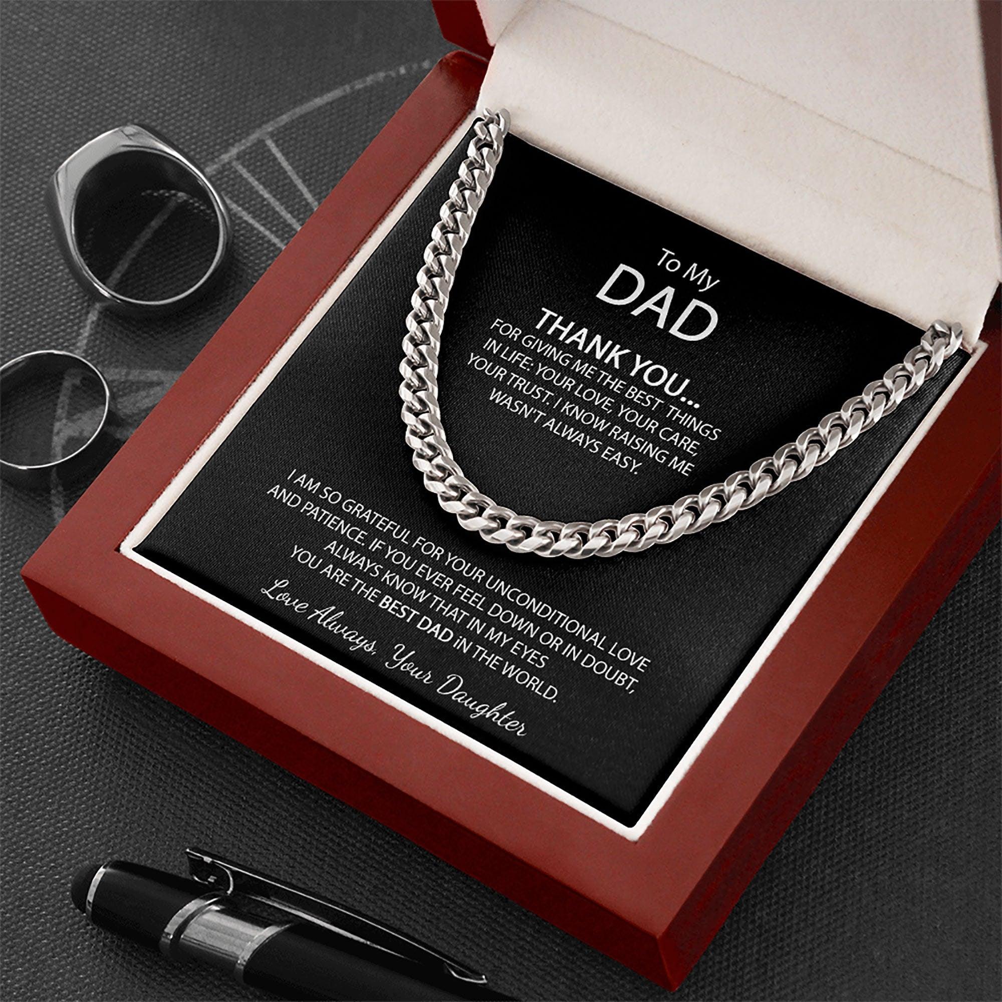 Personalized love necklace For My DAD-You are the BEST DAD in the world - Record My Love